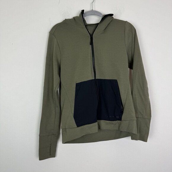 Backcountry Woman’s Tricot Peak Green Full Zip Tech Sweatshirt Size Small EUC - Picture 1 of 7